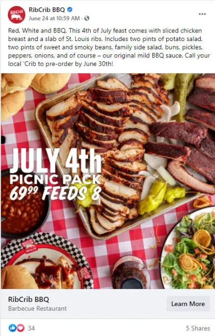 4th of July Restaurant Deals - EatDrinkDeals