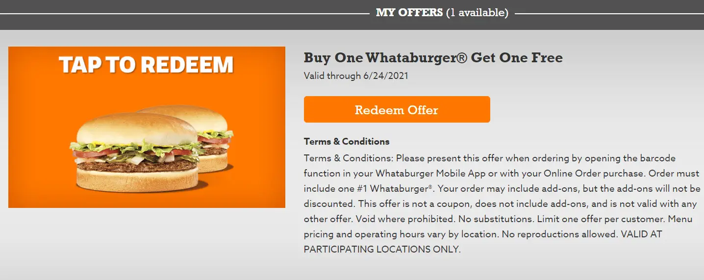 Whataburger Coupon For A Free Whataburger EatDrinkDeals