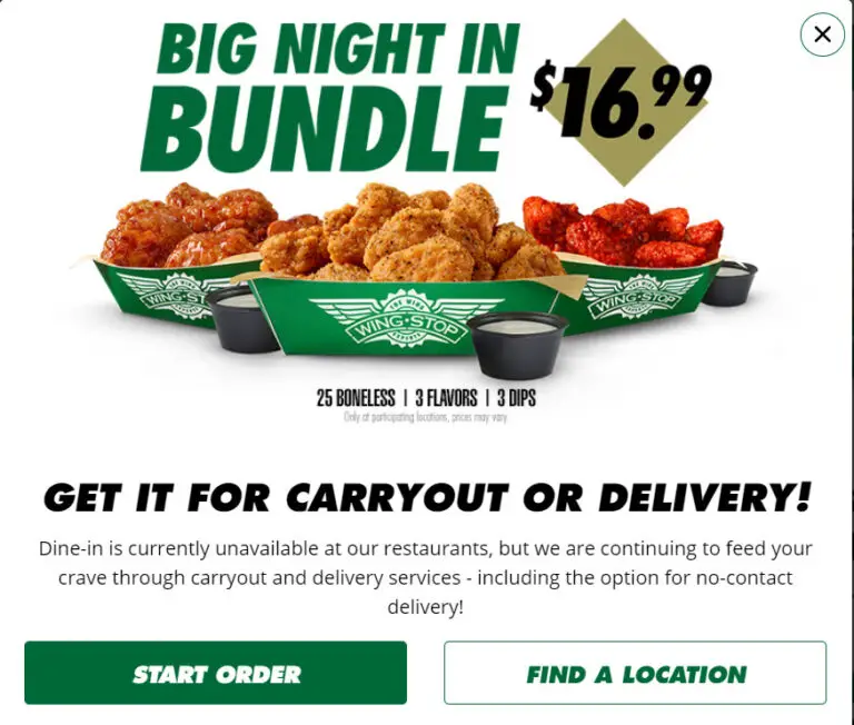 Wingstop 0.60 Boneless Wings Mon Tues and More Deals EatDrinkDeals