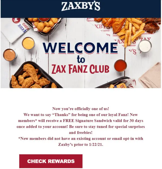 Zaxby's Free Signature Sandwich and Menu Deals | EatDrinkDeals