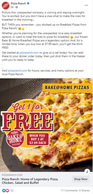 Pizza Ranch Coupons And Breakfast Pizzas Deal EatDrinkDeals