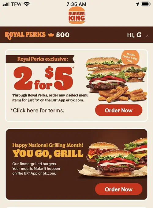 Burger King’s 2 For 5 Deals All Day Long!