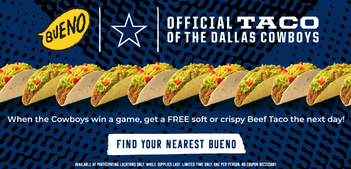 Taco Bueno - The Dallas Cowboy Combo is the perfect way to