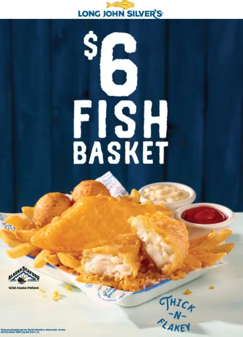 Long John Silver's Coupons And Deals: $6 Fish Baskets