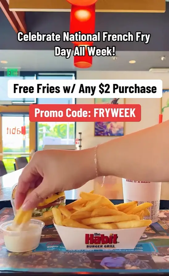 The Habit Burger Grill Free Fries promo code