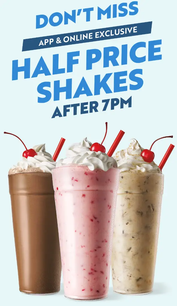 Sonic 1/2 off shakes special