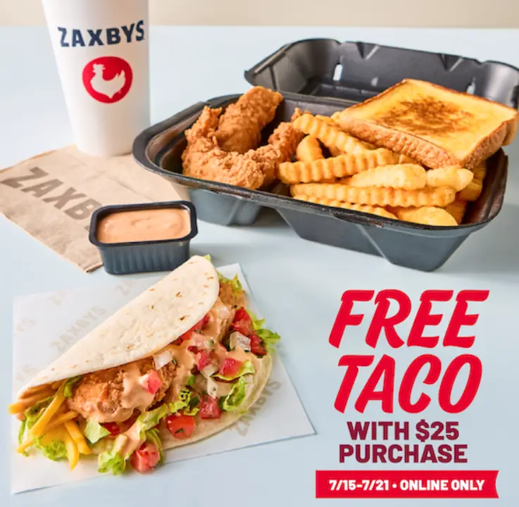 Zaxby's Free Taco Deal