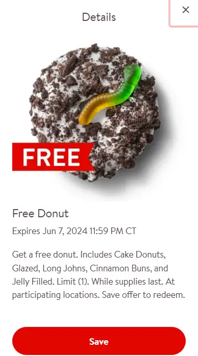 Casey's free donut
