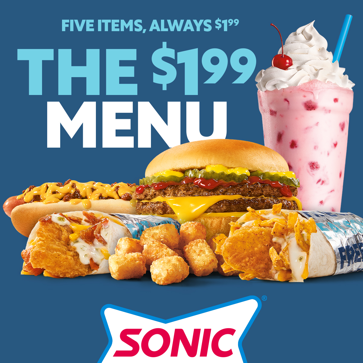 Sonic $1.99 Menu