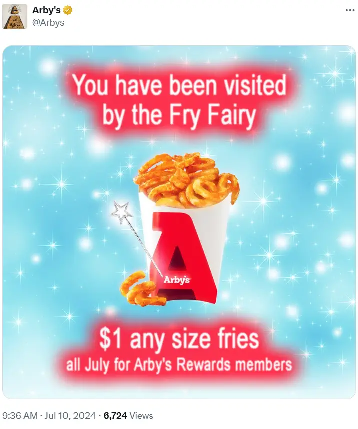 Arby's $1 Fries