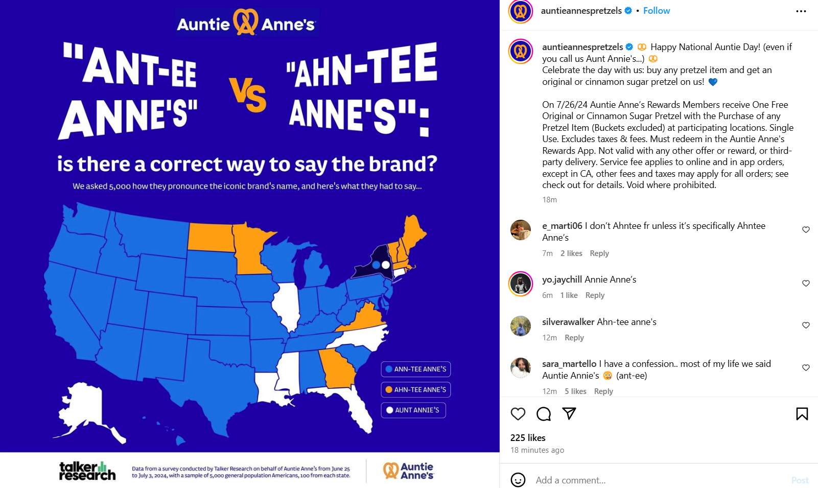 Auntie Anne's Free Pretzel