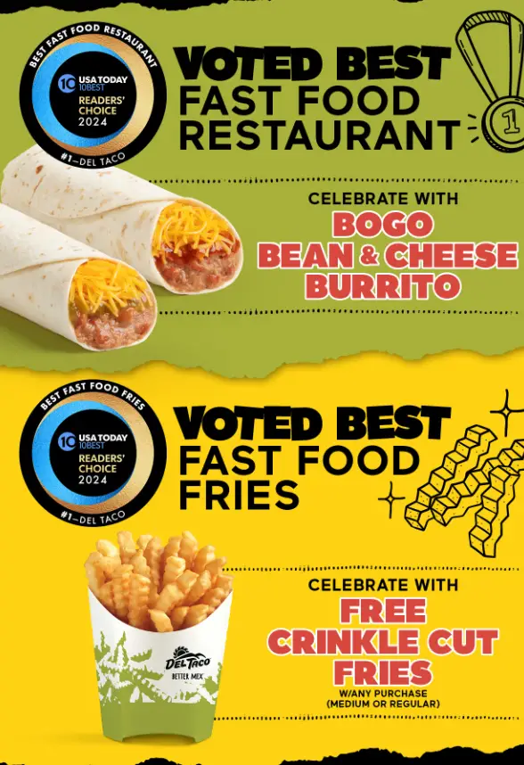 Del Taco Free Food offers