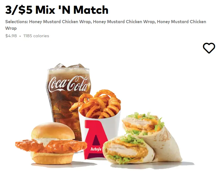 Arby's 3 For $5 Deal