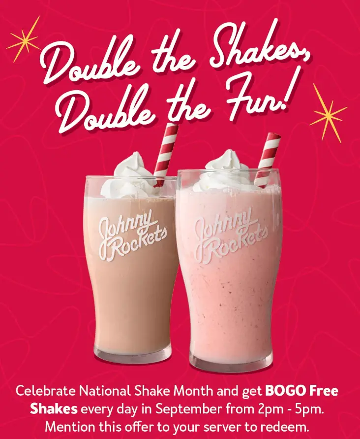 Johnny Rockets BOGO Shakes