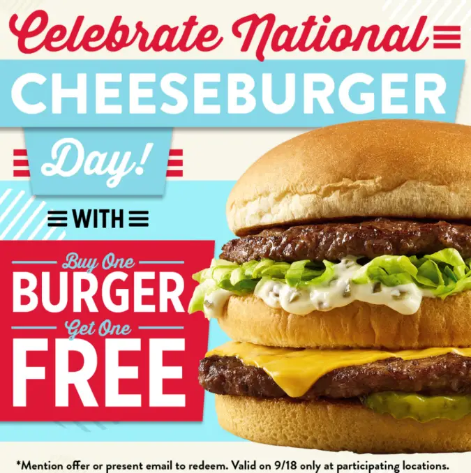 Frisch Cheeseburger Day offer