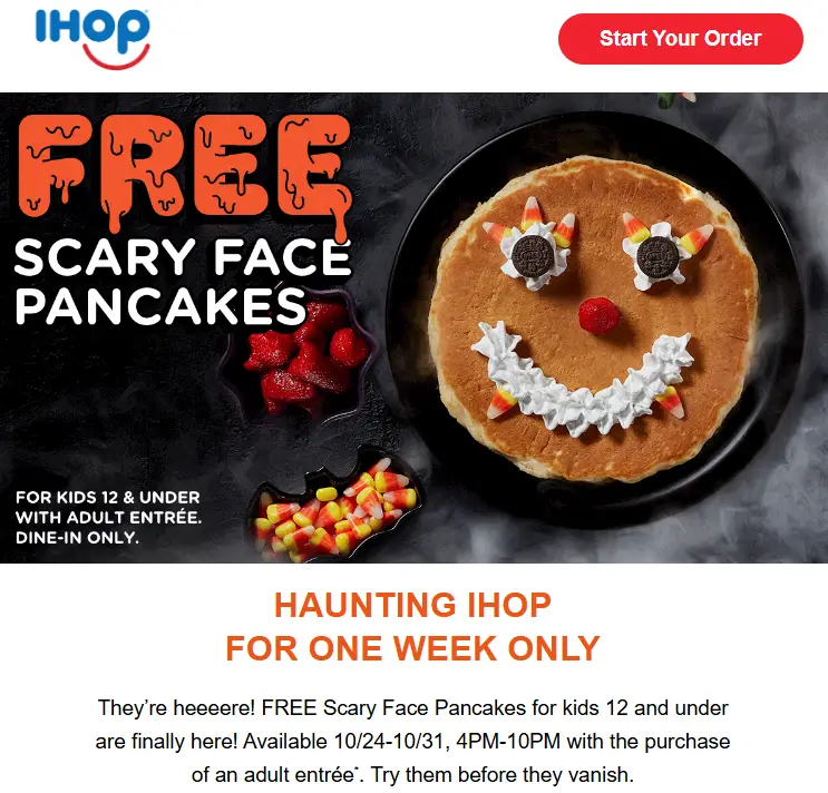 IHOP Scary Face Pancake