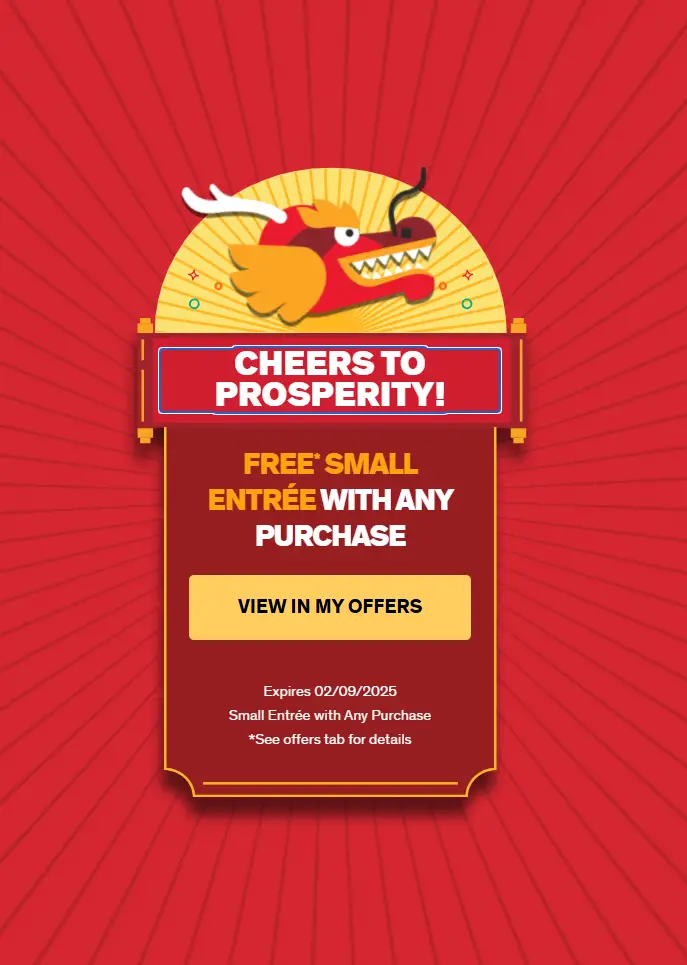 Free Entree coupon from Panda Express