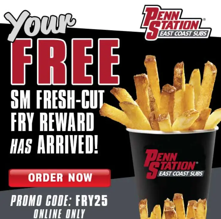 Penn Station Free Fry promo code