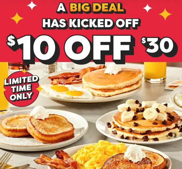 Denny's $10 off coupon